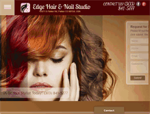 Tablet Screenshot of edgehairstudios.com